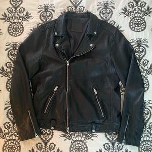 All Saints Lomi Leather Jacket (XL)
